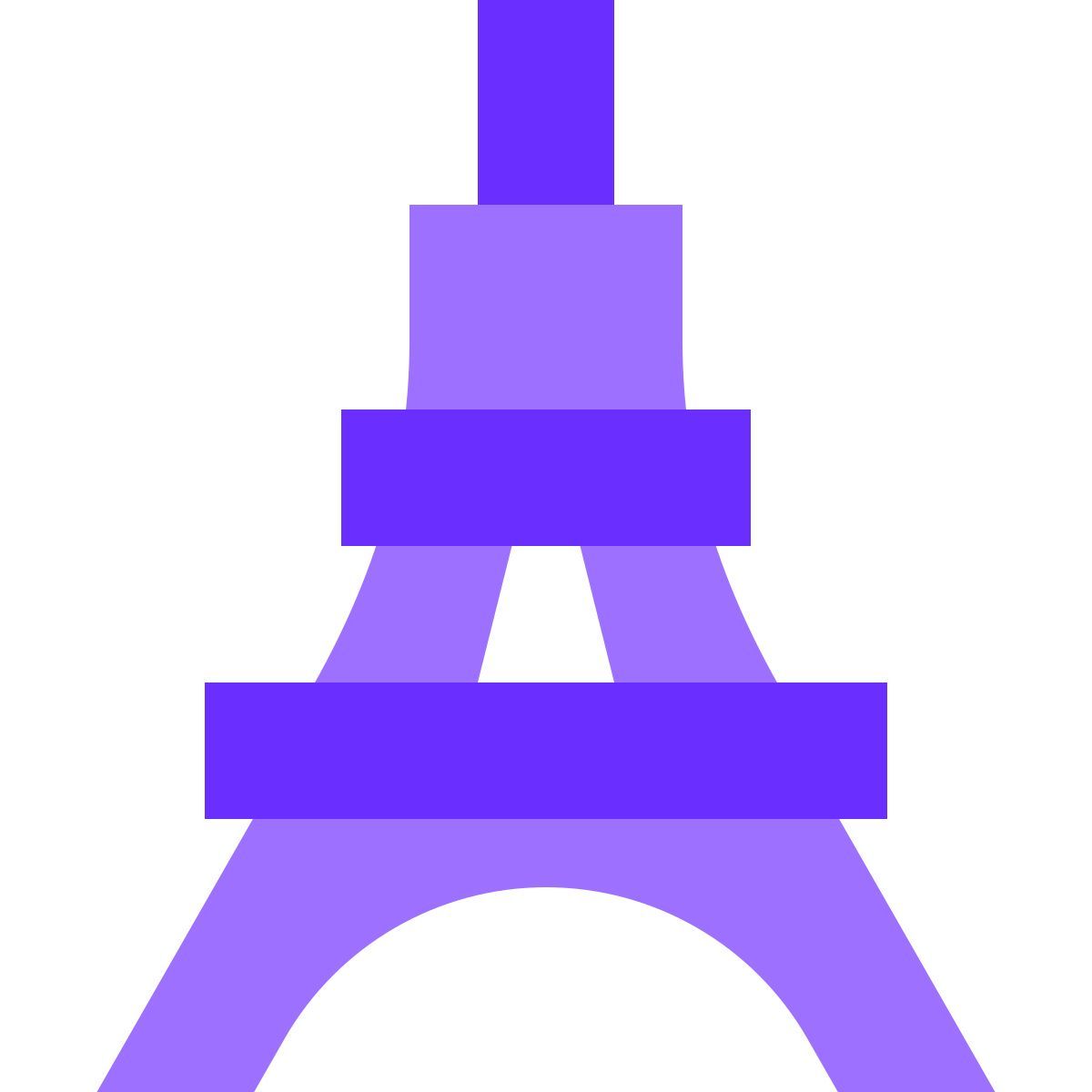 tiny color style tour eiffel icon