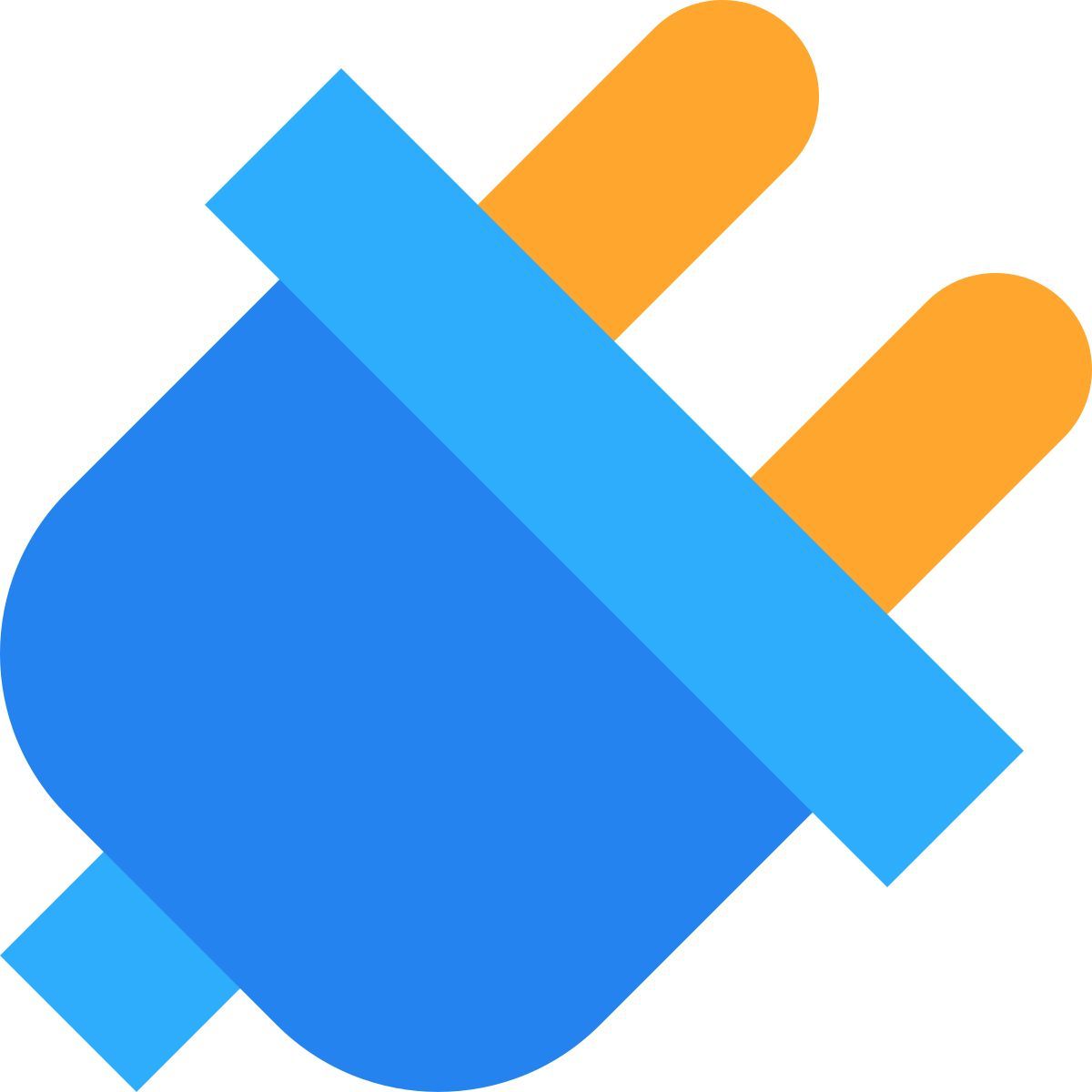 tiny color style power plug icon