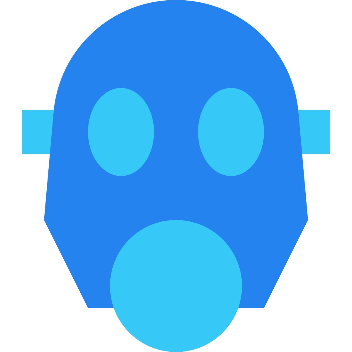 tiny color style gas mask icon