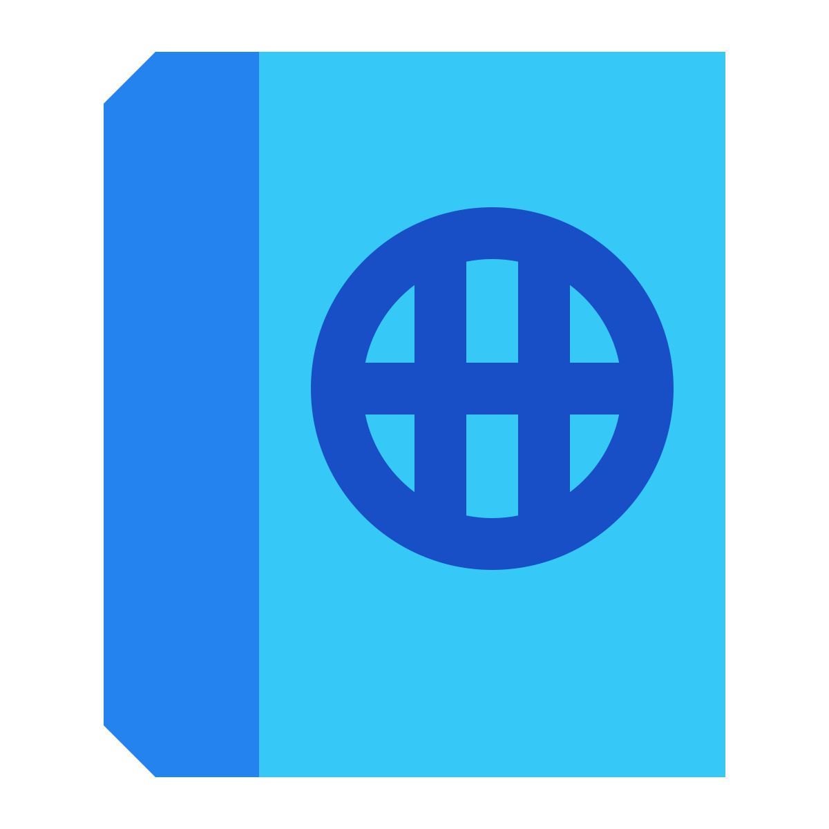tiny color style libro de geografía icon