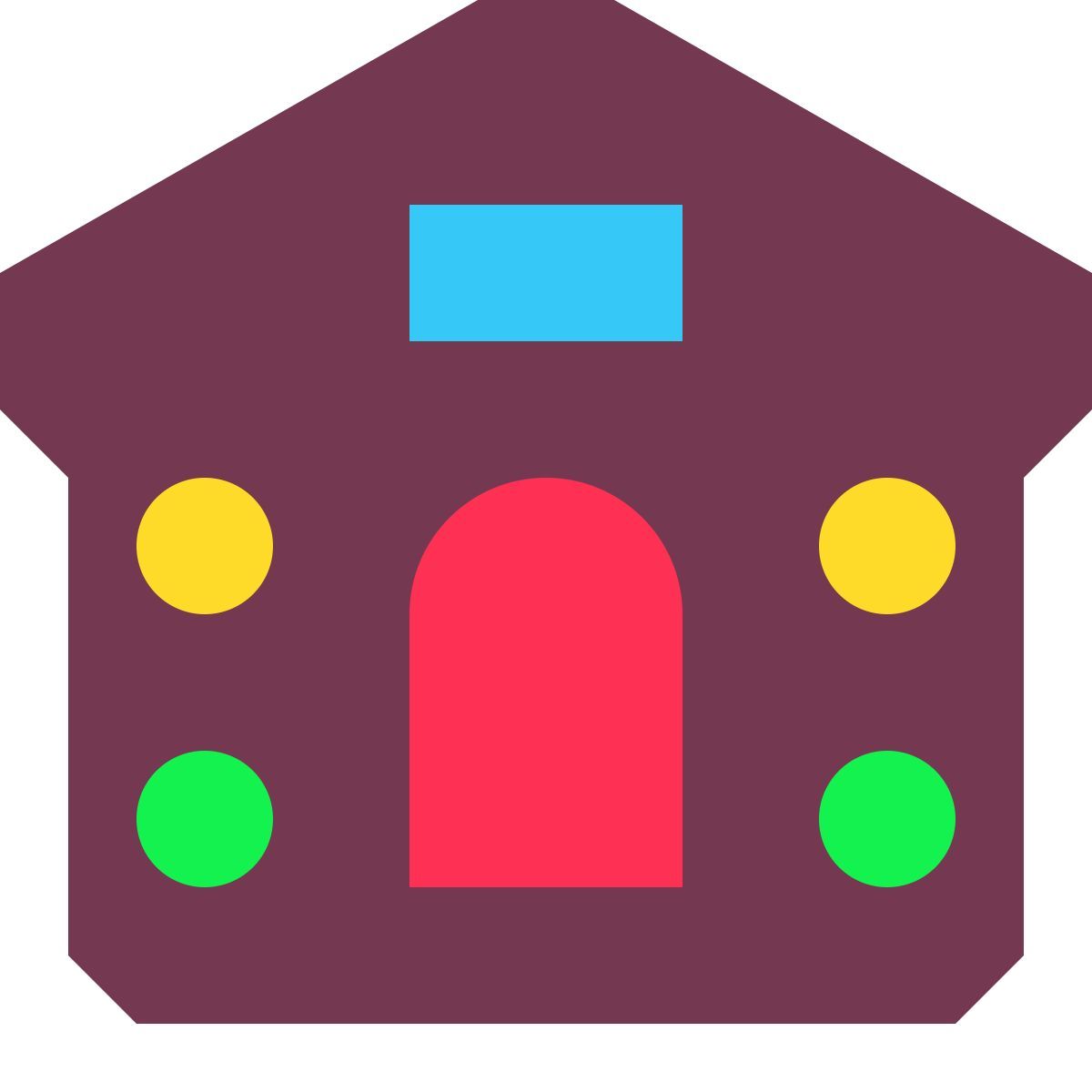 tiny color style casa de jengibre icon