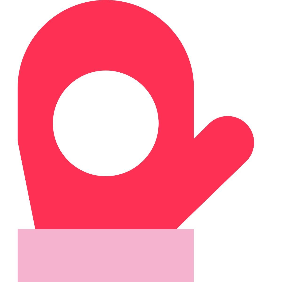 tiny color style handschuh mit schneeball icon