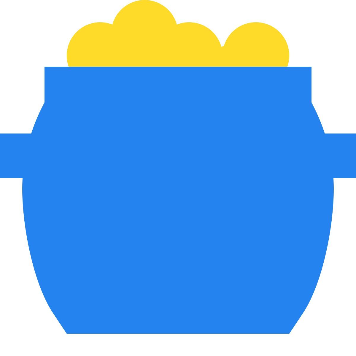 tiny color style gold pot icon