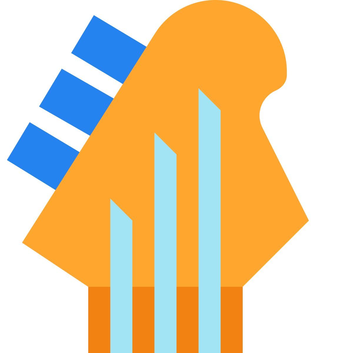 tiny color style cordas de guitarra icon