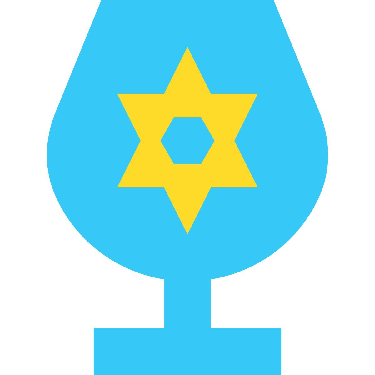 tiny color style hanukkah glass icon