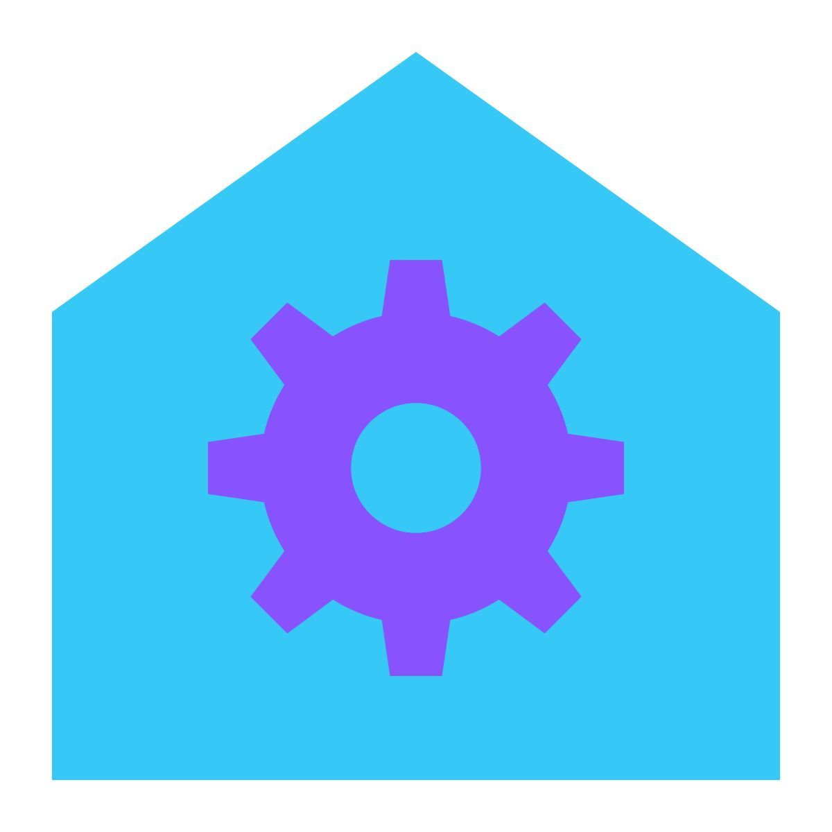 tiny color style smart house icon