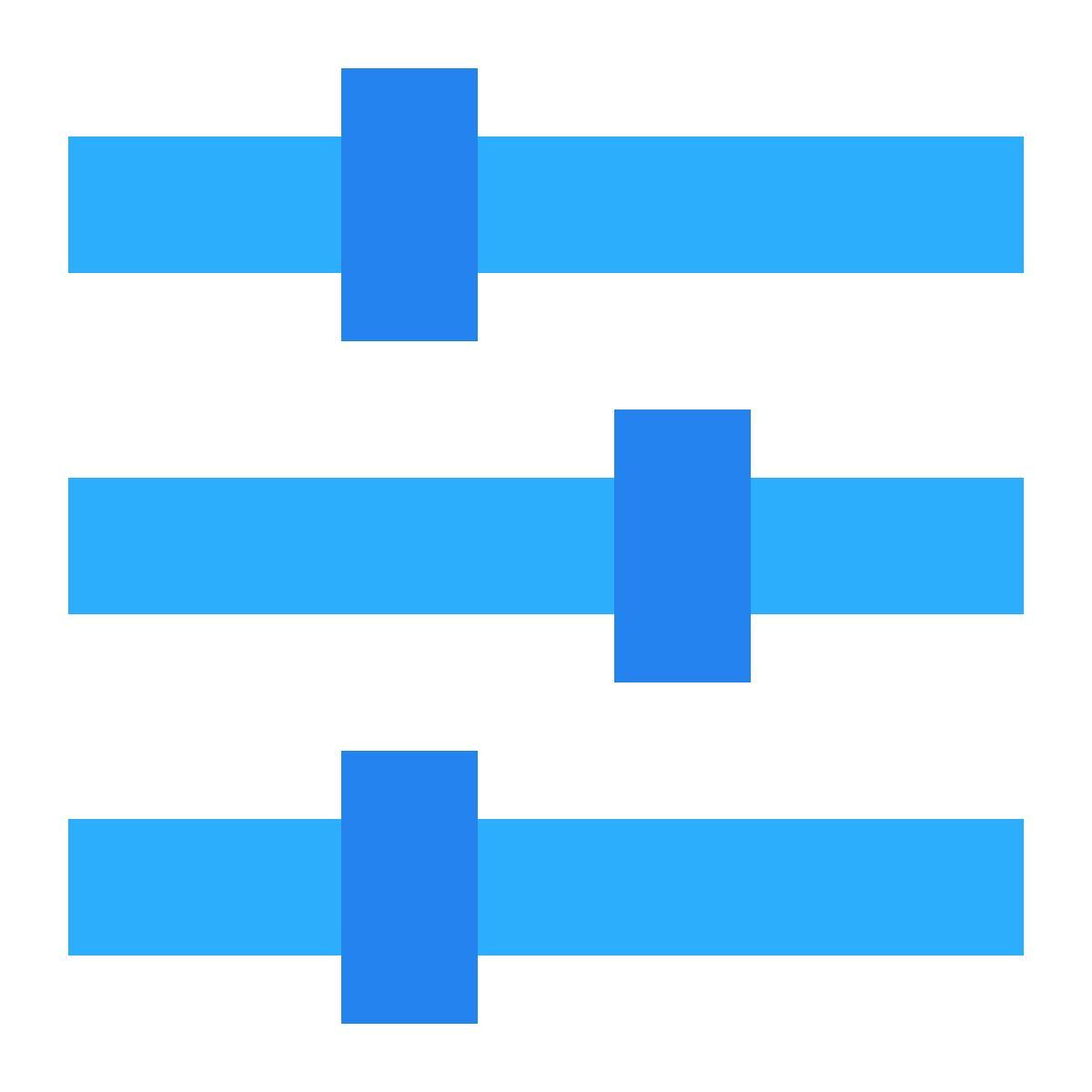 tiny color style 수평 설정 믹서 icon