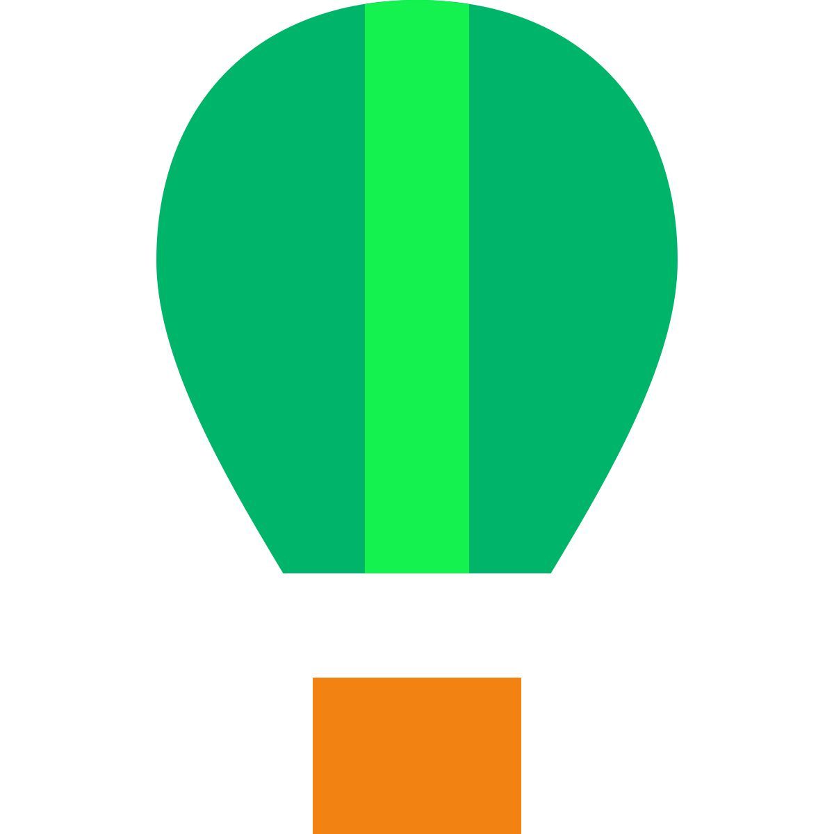tiny color style mongolfiera icon