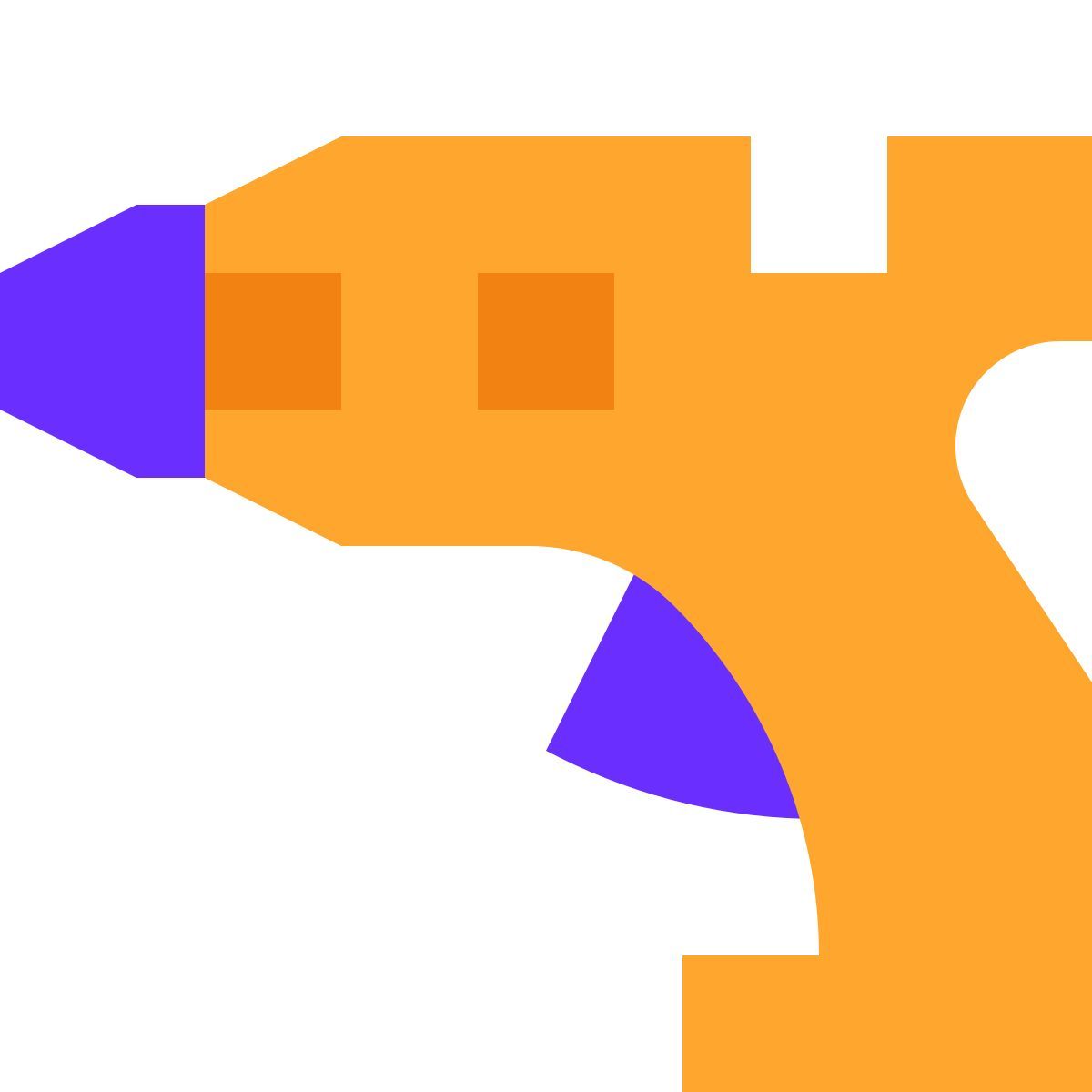 icon pistola de cola quente tiny color estilo
