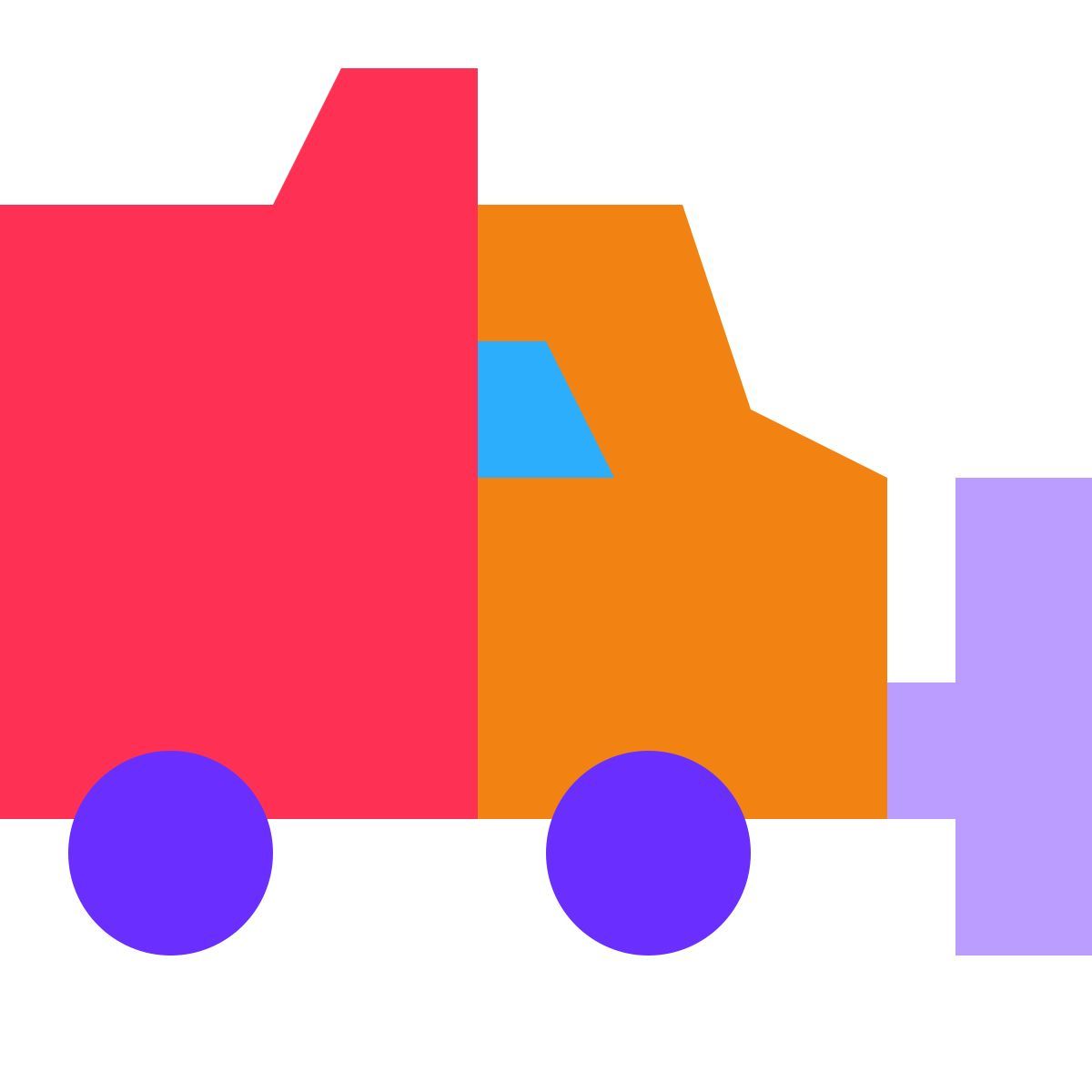 tiny color style camión barredora interestatal icon
