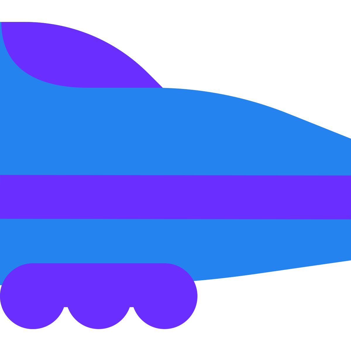tiny color style high speed train icon