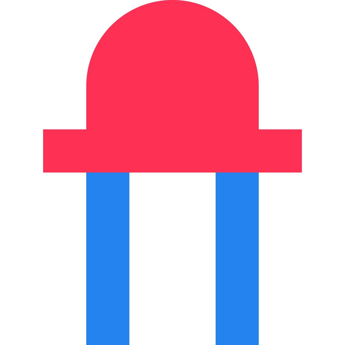 tiny color style led diode icon