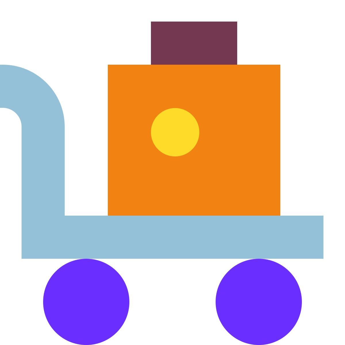 tiny color style chariot à bagages icon