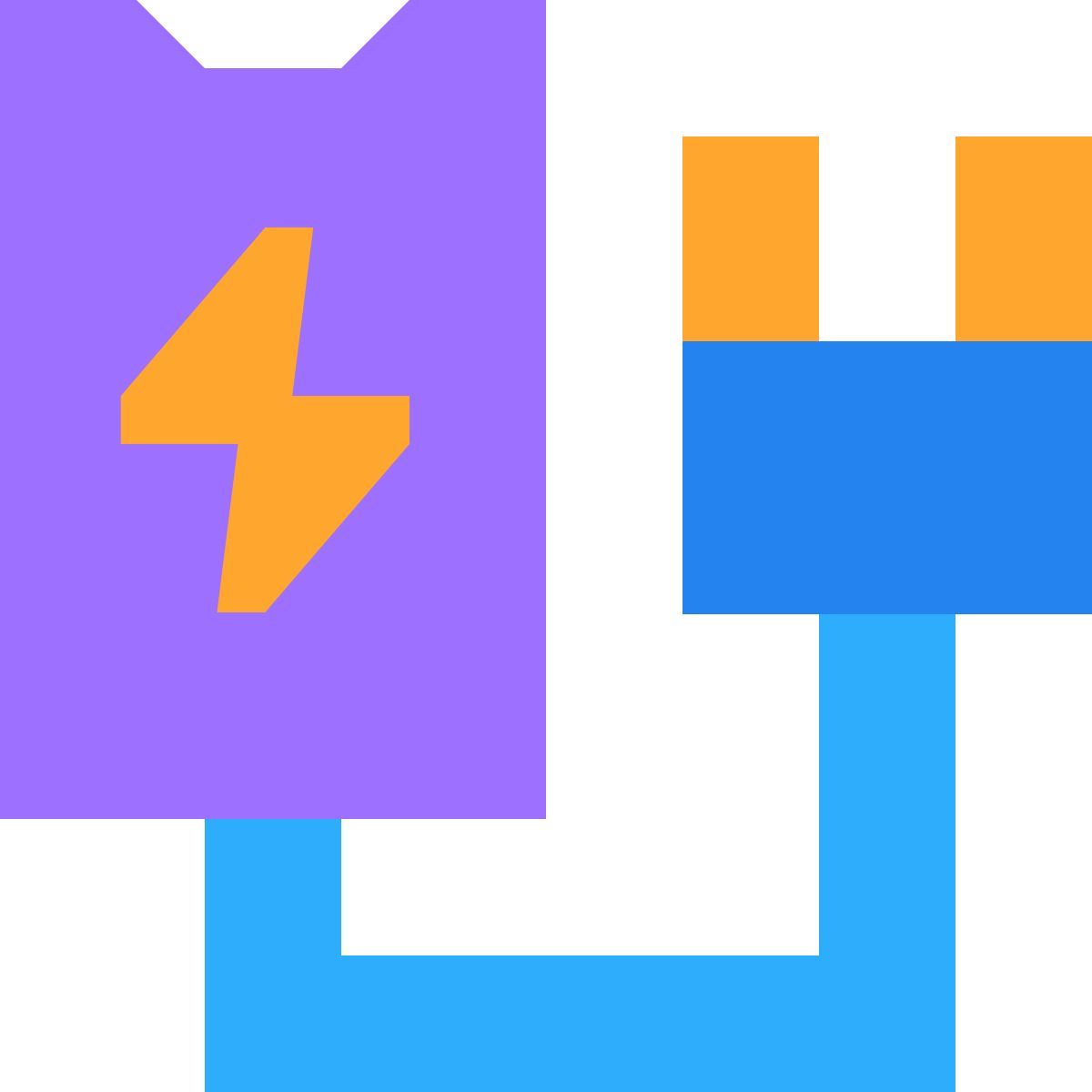 tiny color style carregador de celular icon