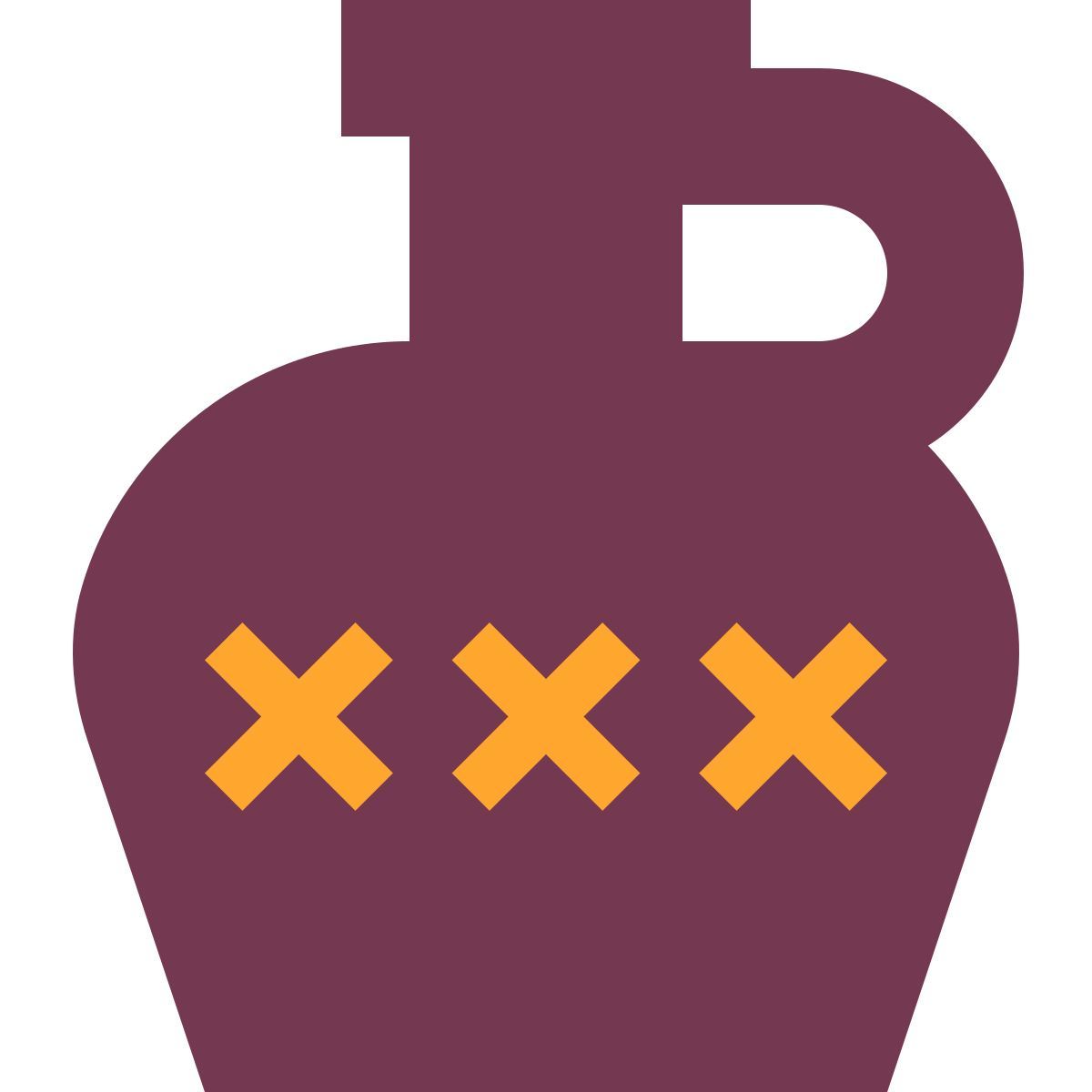 tiny color style moonshine jug icon
