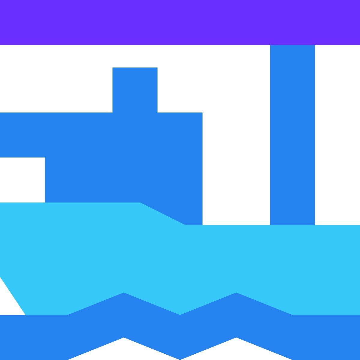 tiny color style moored boat icon