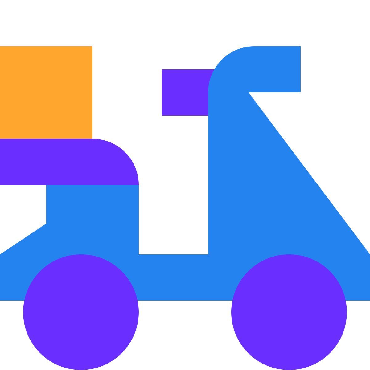 tiny color スタイル バイク配送ワンボックス アイコン