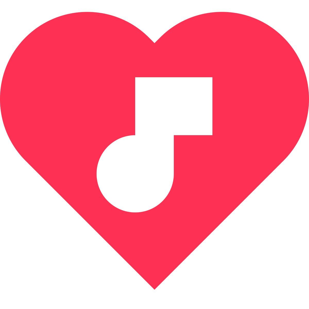 tiny color 风格 音乐心 图标