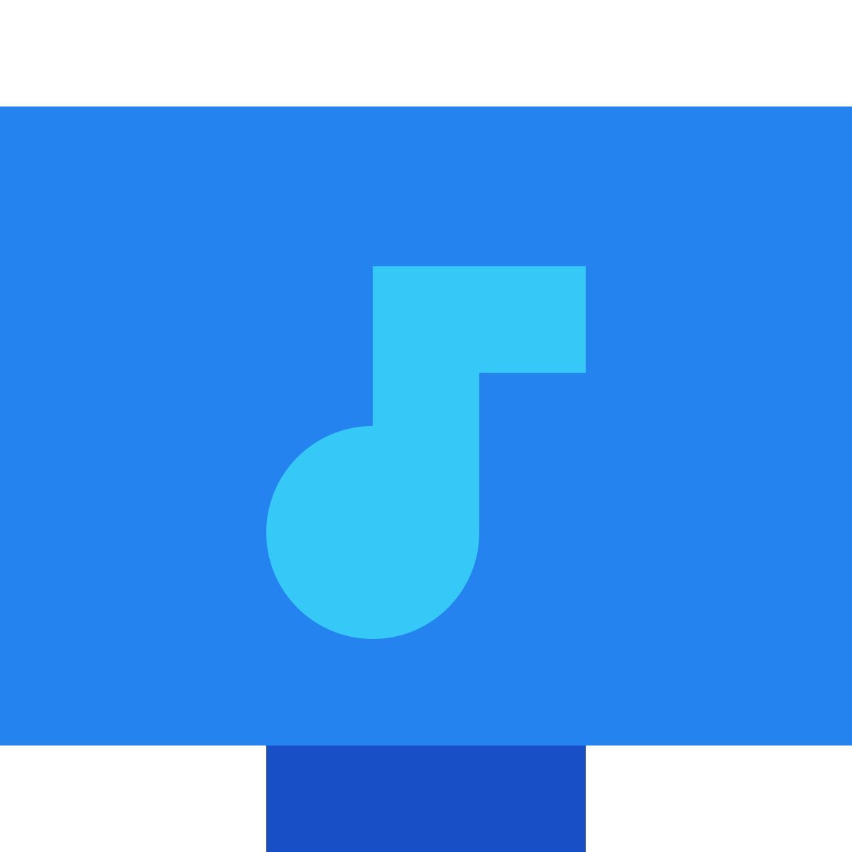 tiny color style vídeo de música icon