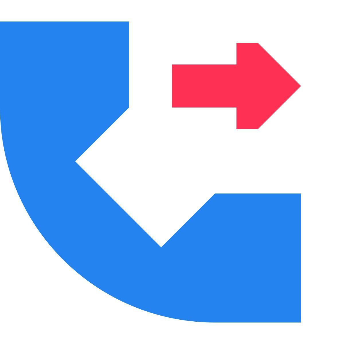 tiny color style appel sortant icon