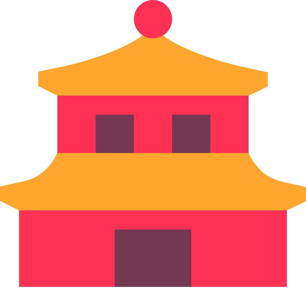 tiny color style pagode icon
