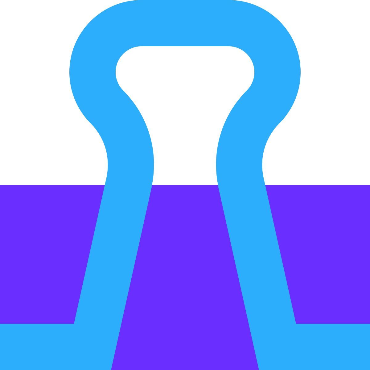 tiny color style paper clamp icon
