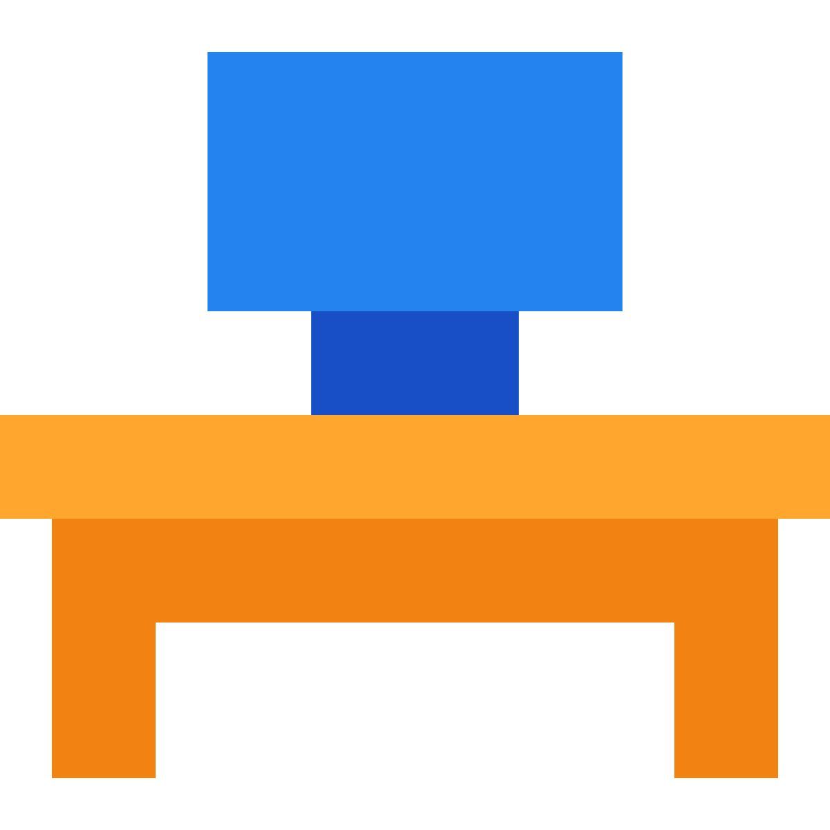 tiny color style pc sulla scrivania icon