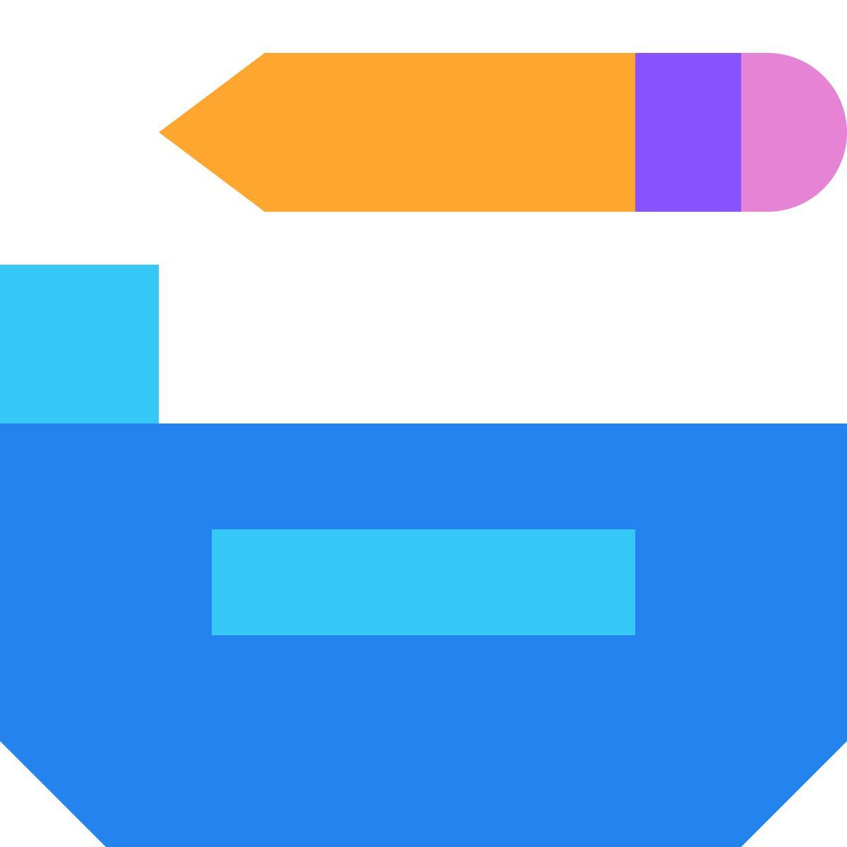 tiny color style pencil case icon
