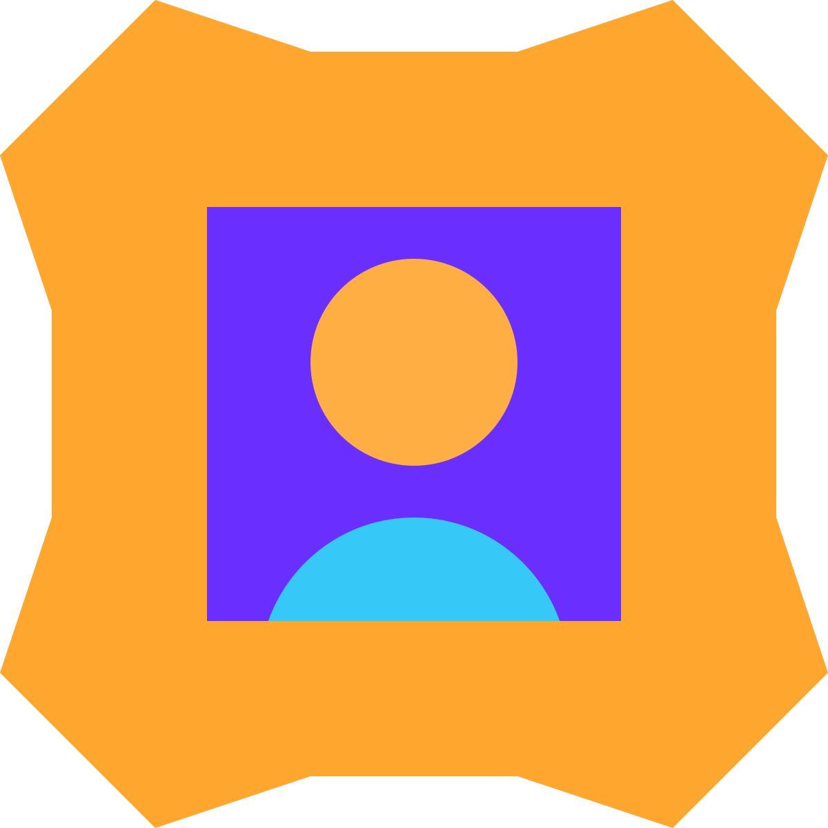 tiny color style retrato icon