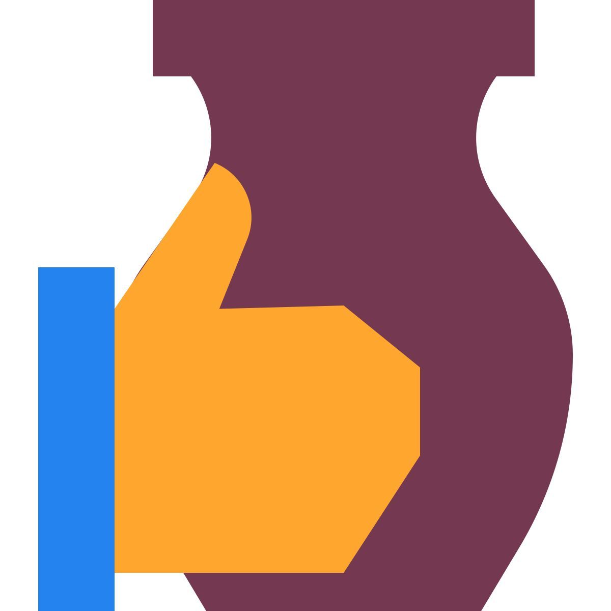 tiny color style taller de ceramica icon