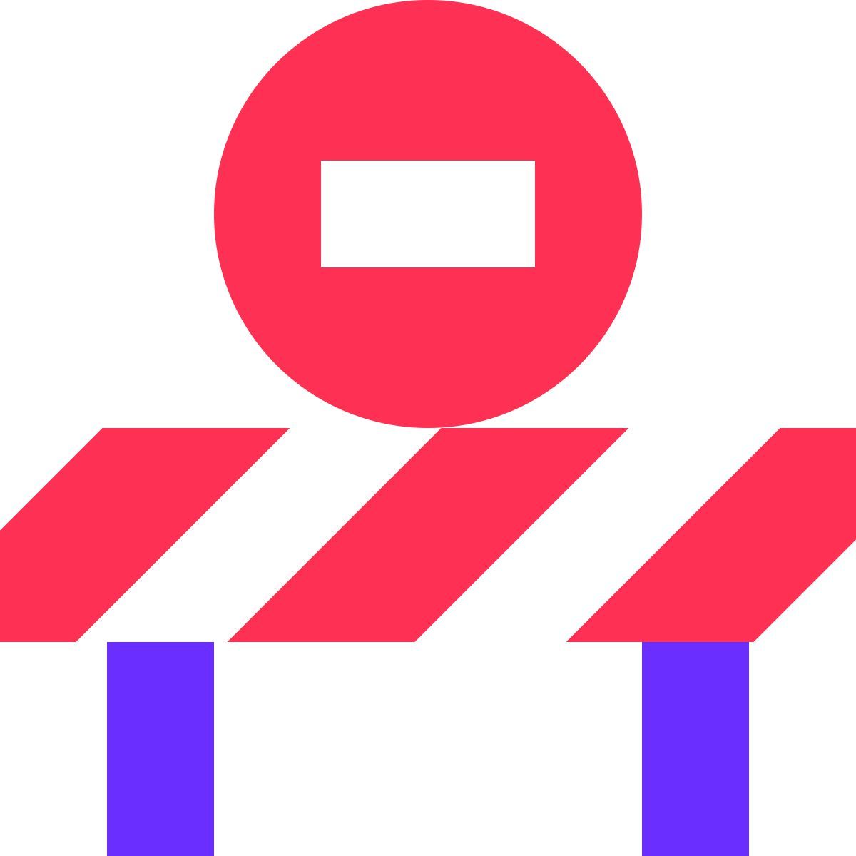 tiny color style road closure icon