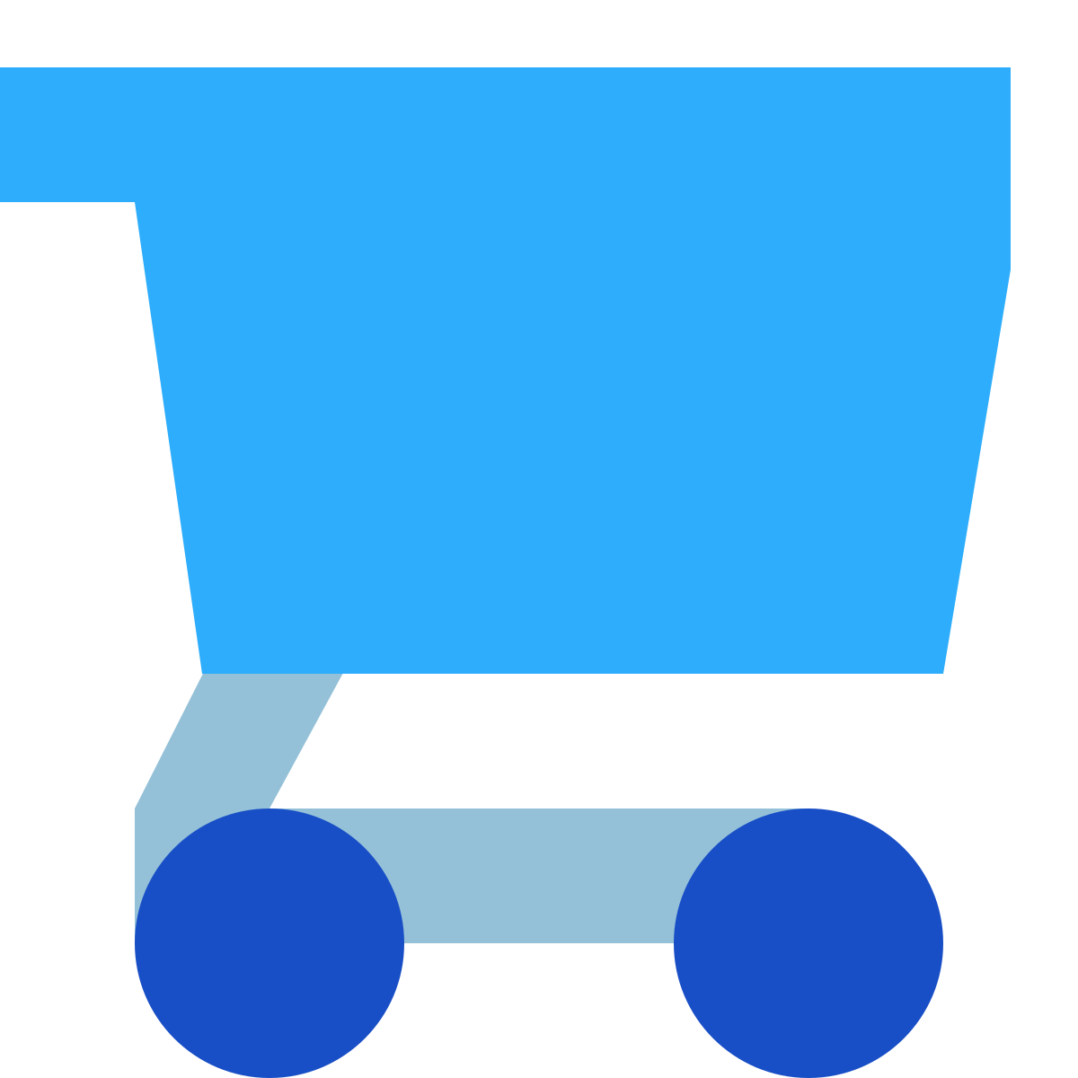 tiny color style shopping cart icon