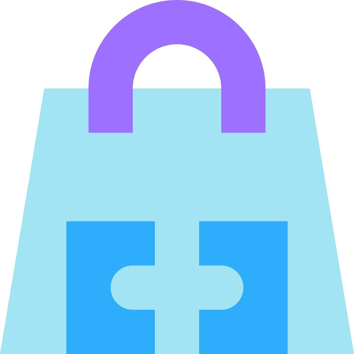tiny color style shopping mall icon