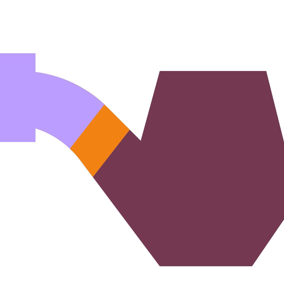 tiny color style курительная трубка icon