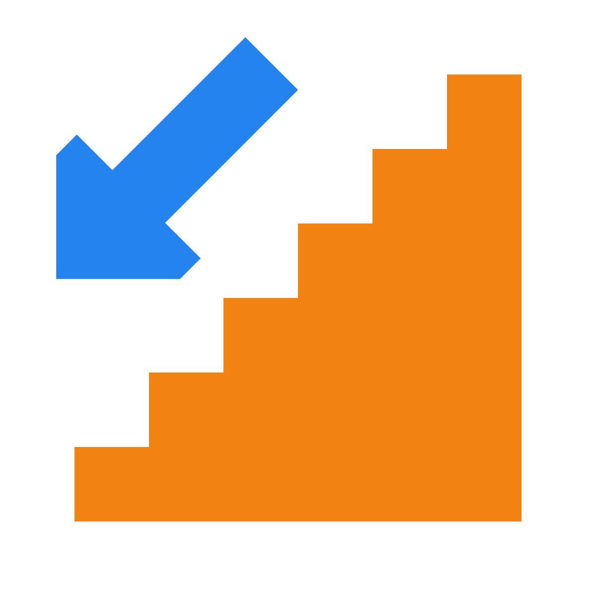 tiny color style escadas abaixo icon