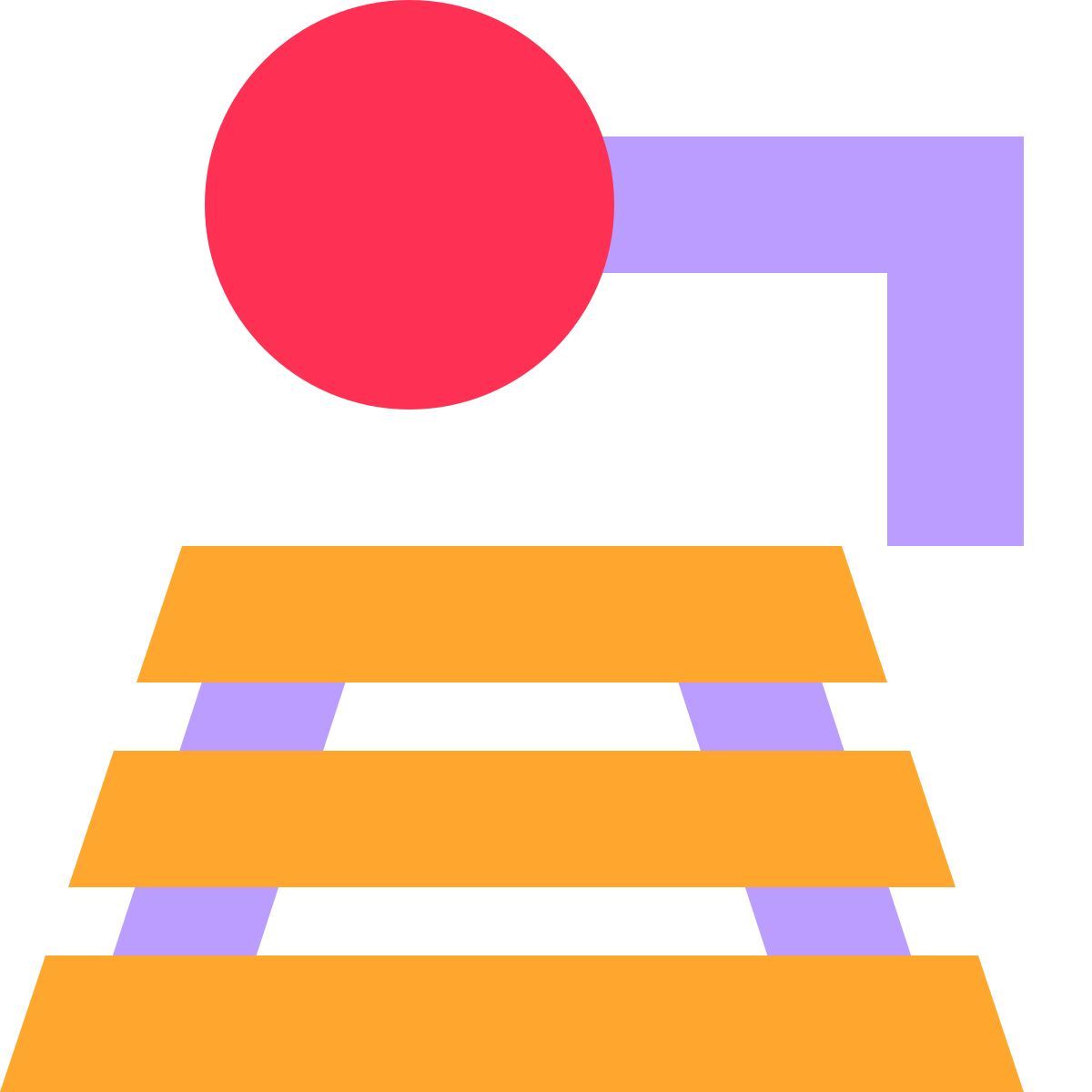 tiny color style parada de trem icon