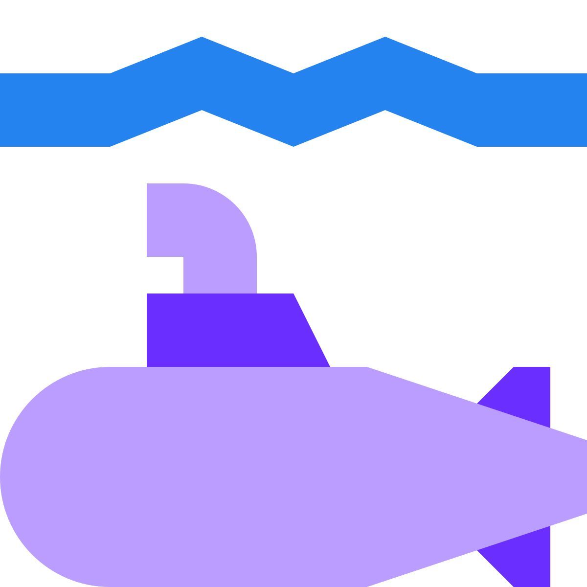 tiny color style submarino icon