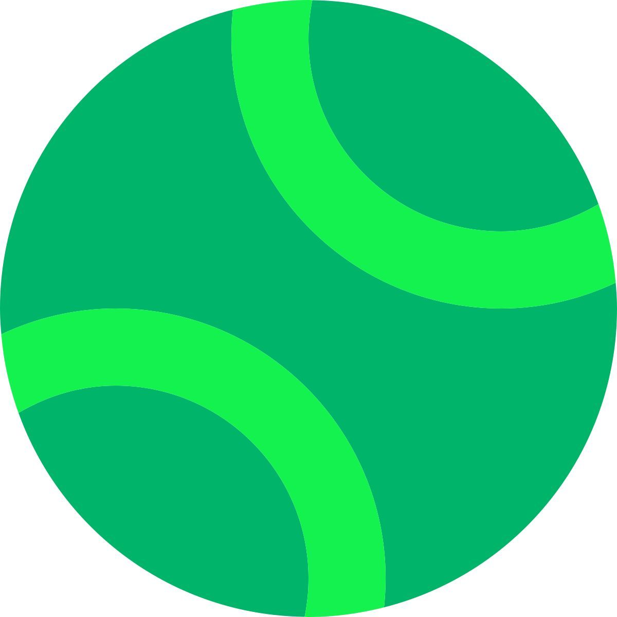 tiny color style tennis ball icon