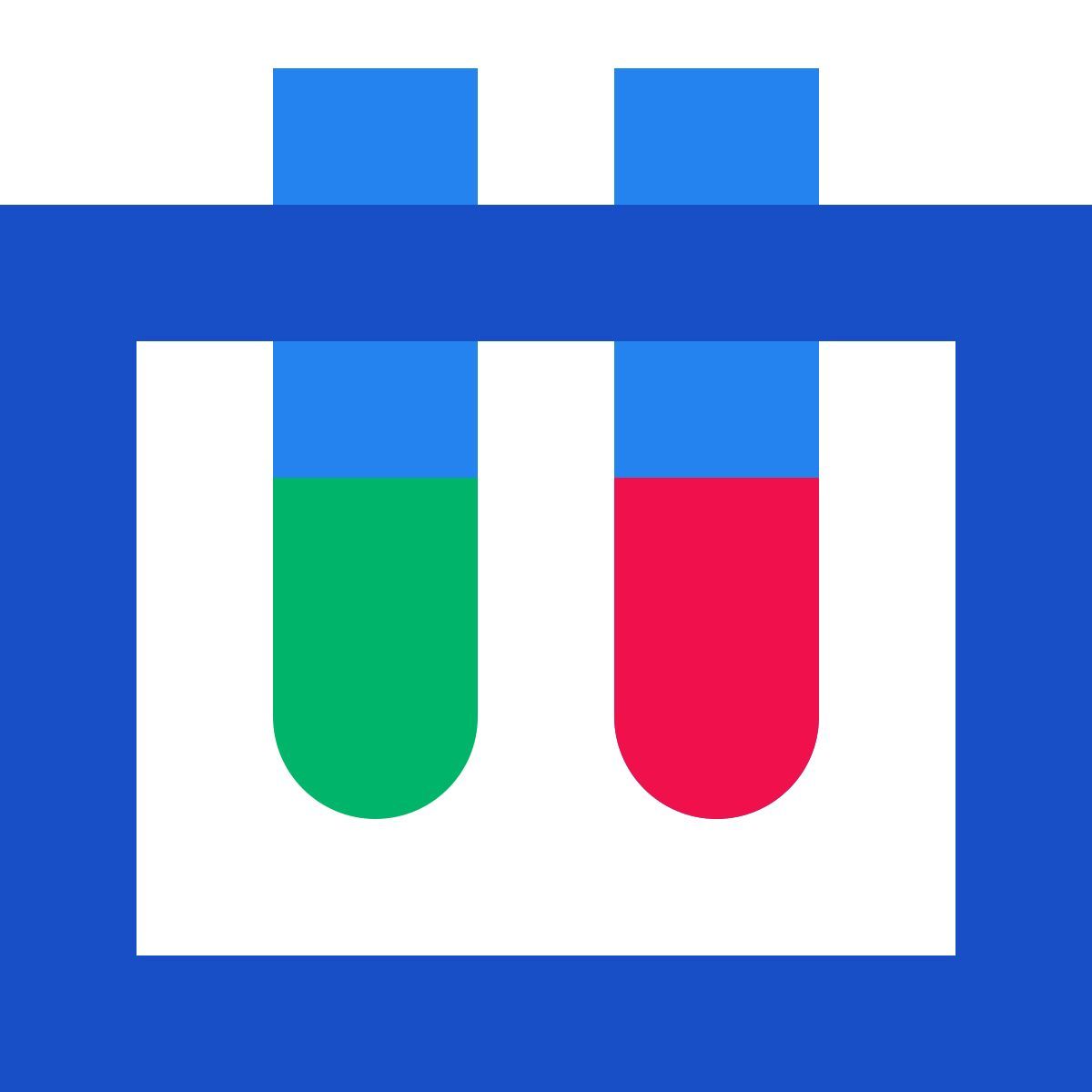 tiny color style test tube rack icon
