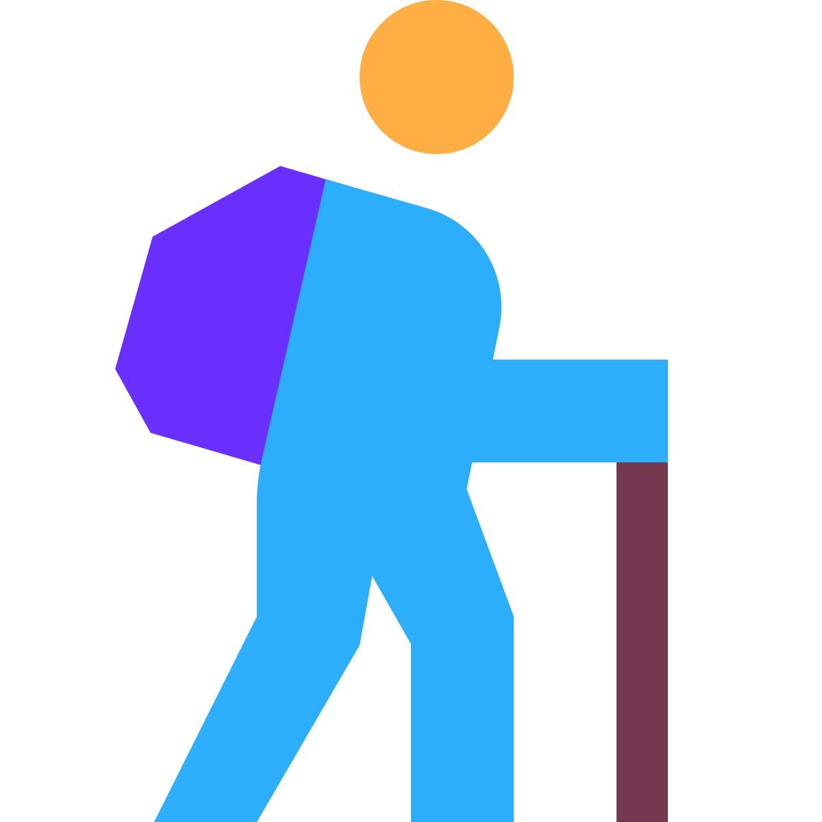 tiny color style 徒步旅行 icon