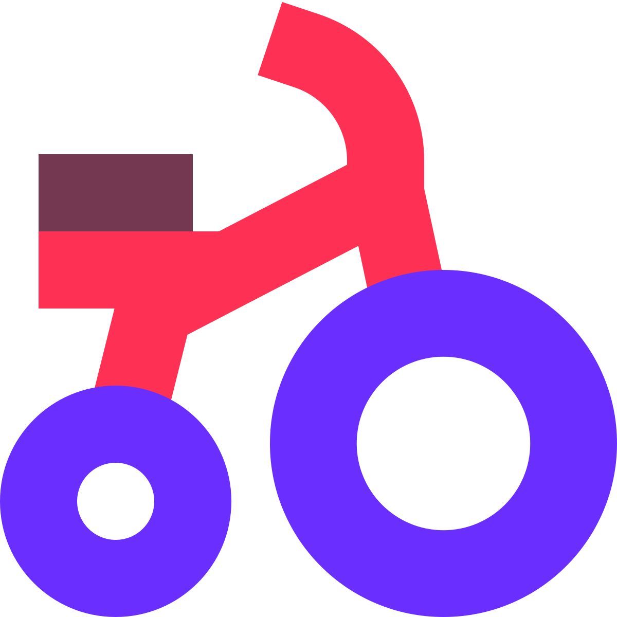 tiny color style tricycle icon