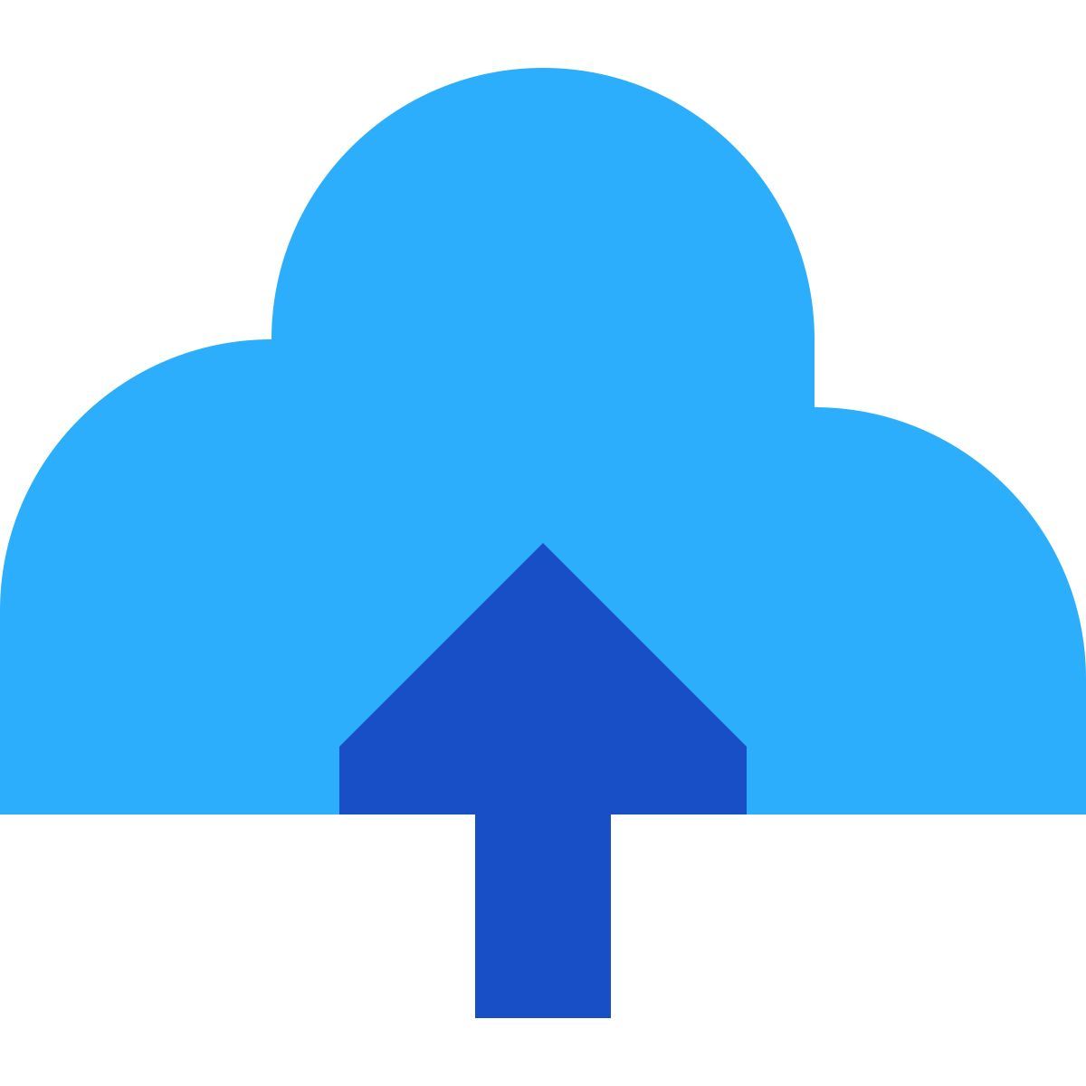 tiny color style upload to cloud icon