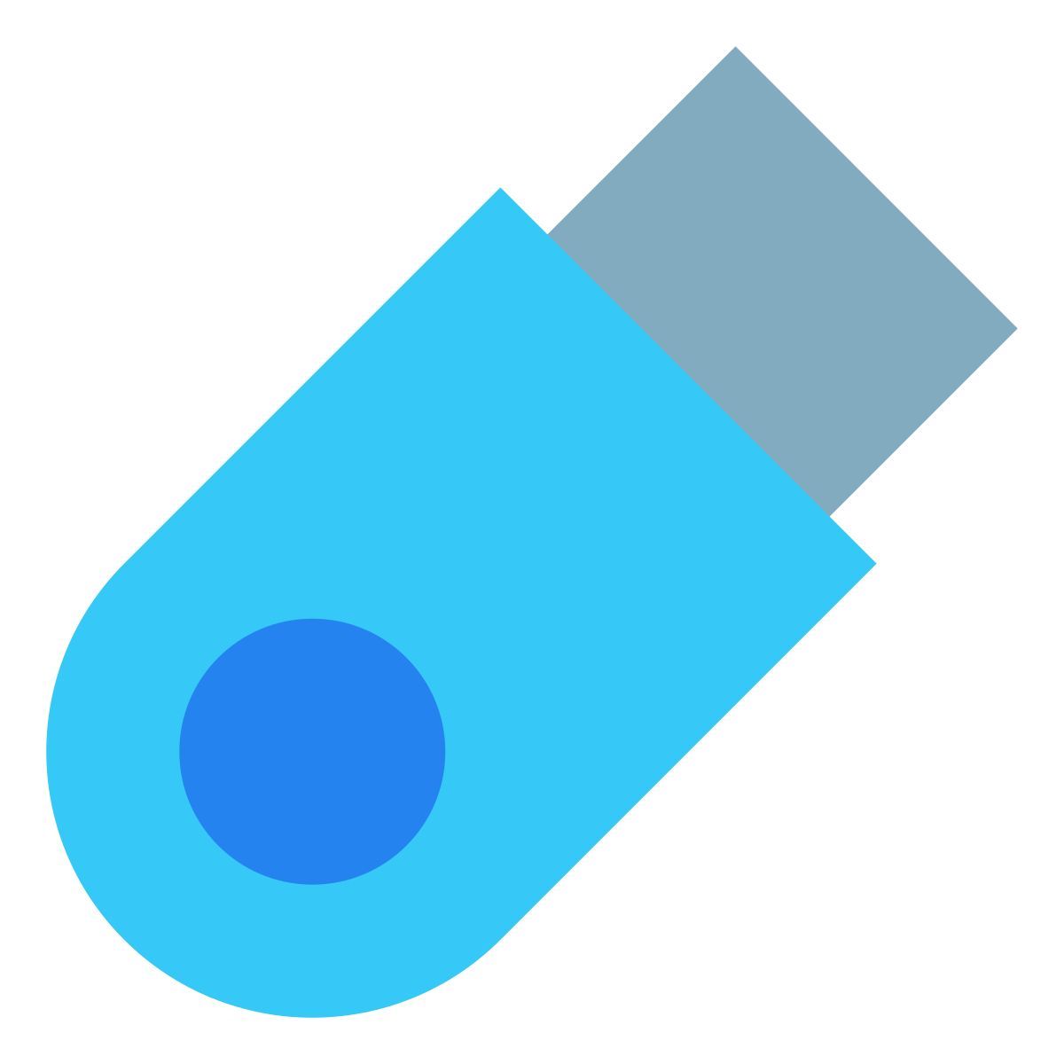 tiny color style usb memory stick icon