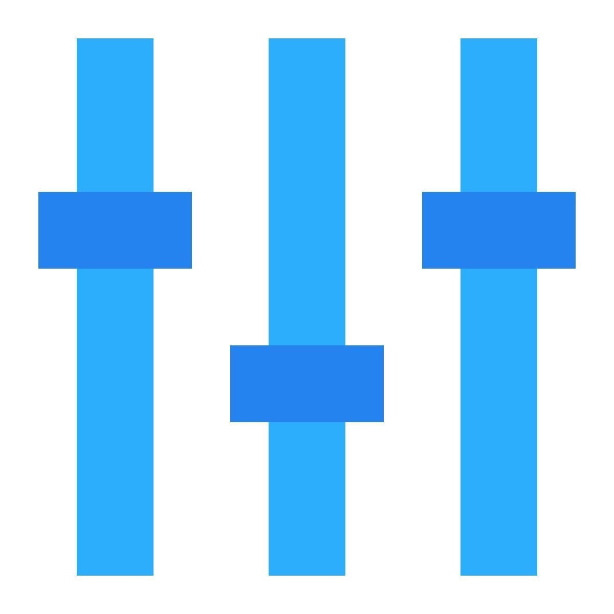 tiny color style mixer impostazioni verticali icon