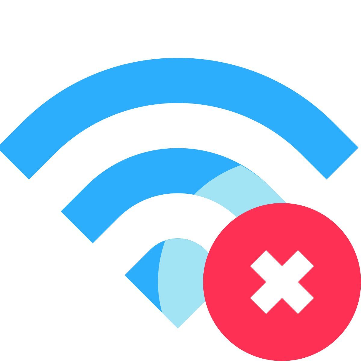 tiny color style wi fi disconnected icon