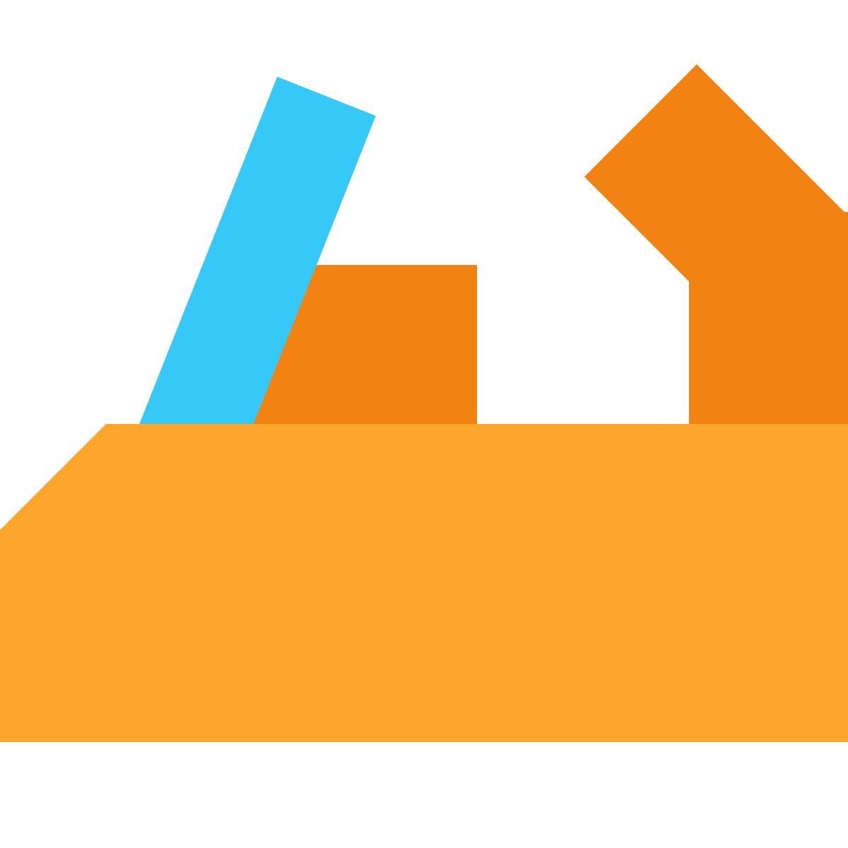 tiny color style avião de mão de madeira icon