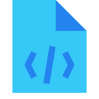 Code File icon in Tiny Color Style
