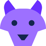 Wolf icon in Tiny Color Style