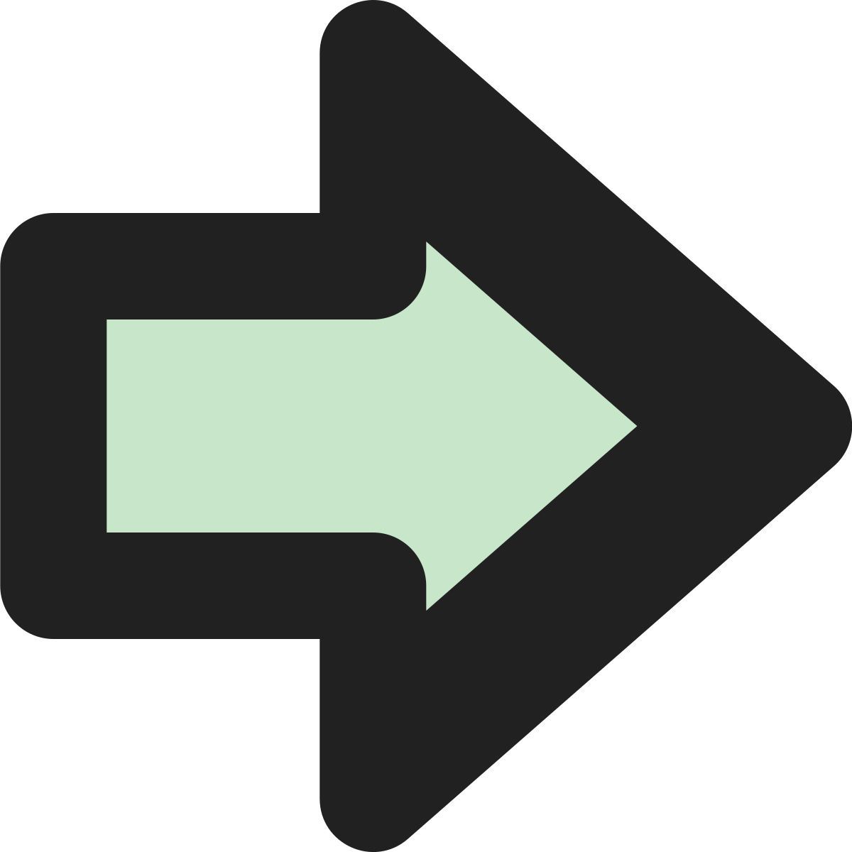 tiny bold color style flèche icon