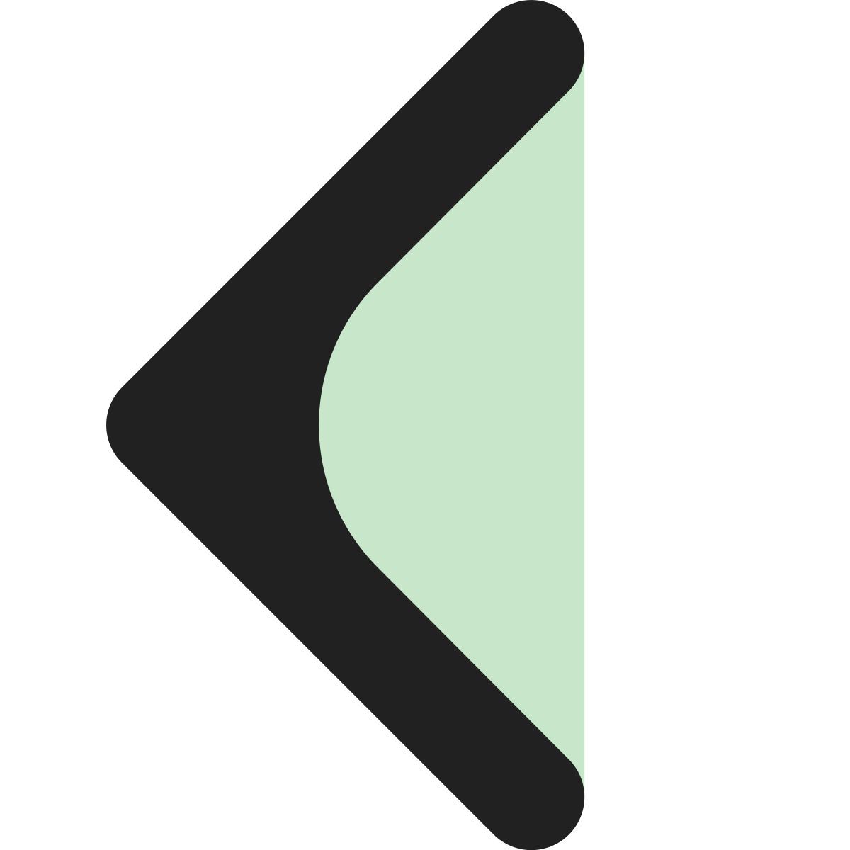 tiny bold color style arrière icon